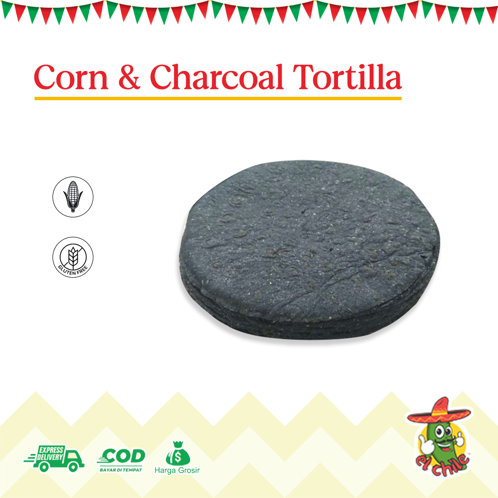 

FROZEN CORN CORN & CHARCOAL TORTILLA HITAM EL CHILE (1kg 17cm 46pcs)