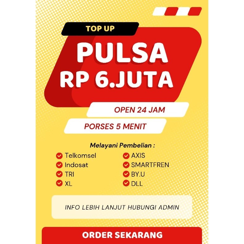 PULSA ALL OPERATOR 6 JUTA
