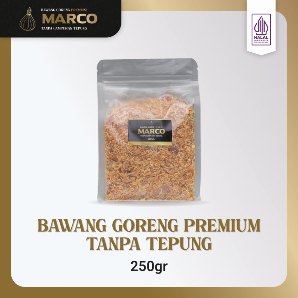 

Bawang Goreng Premium Marco – 250 gram – Krispi Tanpa Tepung & Bebas Minyak