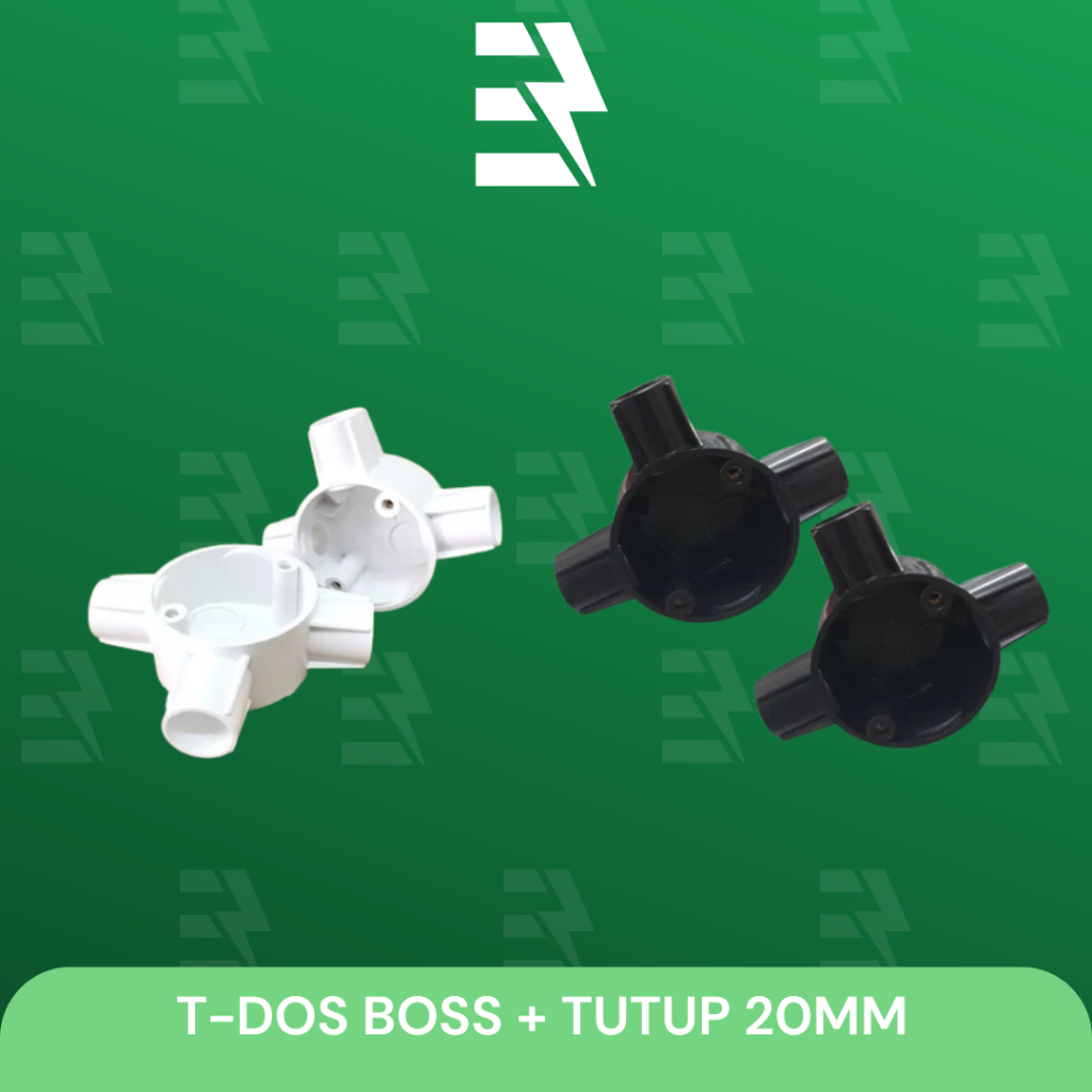 T-DOS BOSS + TUTUP 20MM PUTIH DAN HITAM