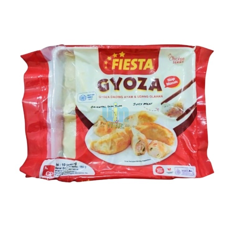 

Fiesta Gyoza 180gr isi 10 Pcs Dumpling Olahan Daging Ayam dan Udang