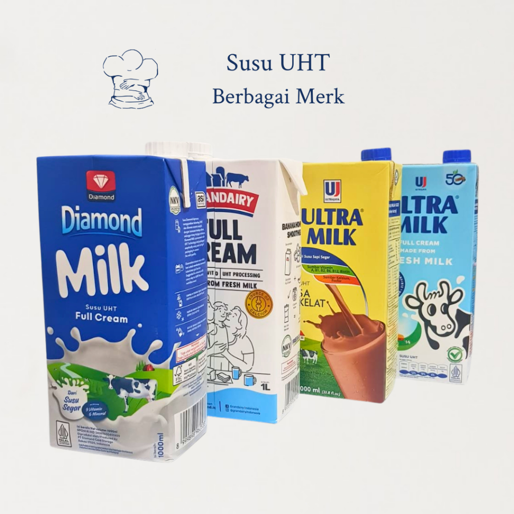 

Susu UHT Ultra Milk / Grandairy Fullcream / Diamond 1L & 250ml – Segar & Bergizi