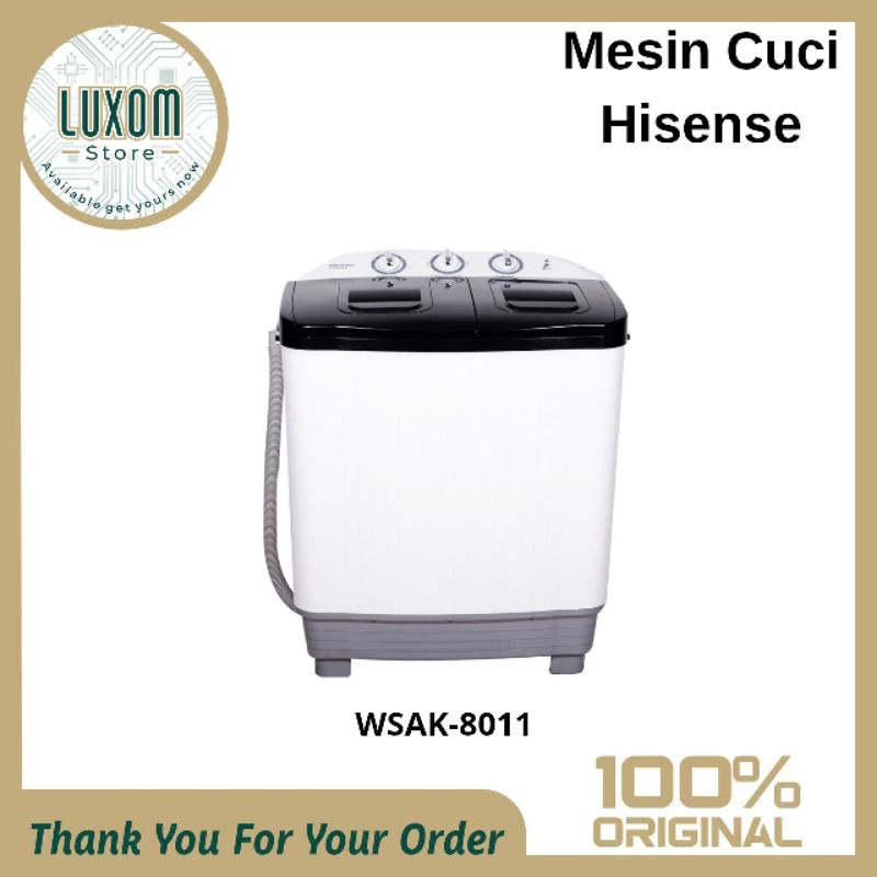 Mesin Cuci Hisense WSAK-8011/Mesin cuci /Hisense/2 tabung