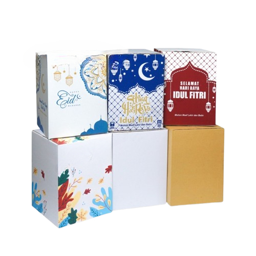 

1 pcs box parsel hantaran lebaran dus parcell paket sembako kecil ukuran 25x25x33 cm