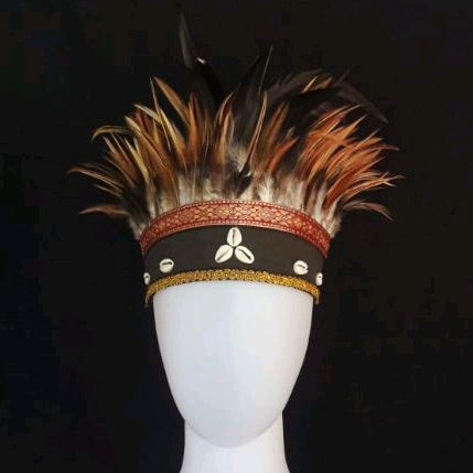Ikat Kepala Papua #Topi Bulu Papua #Etnik #Papua