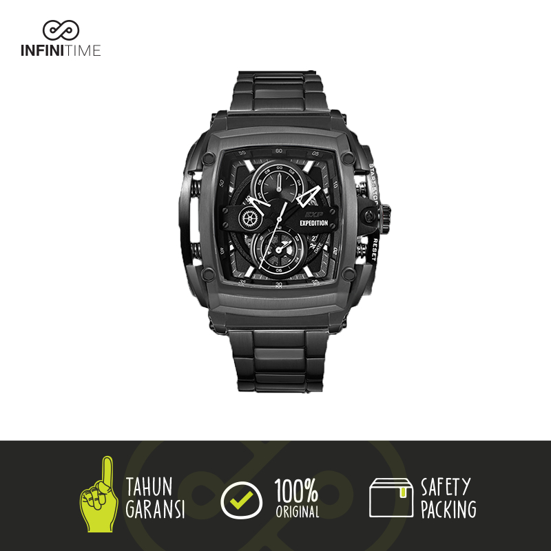Jam Tangan Expedition EXP 3008 E3008 Grey Black Pria