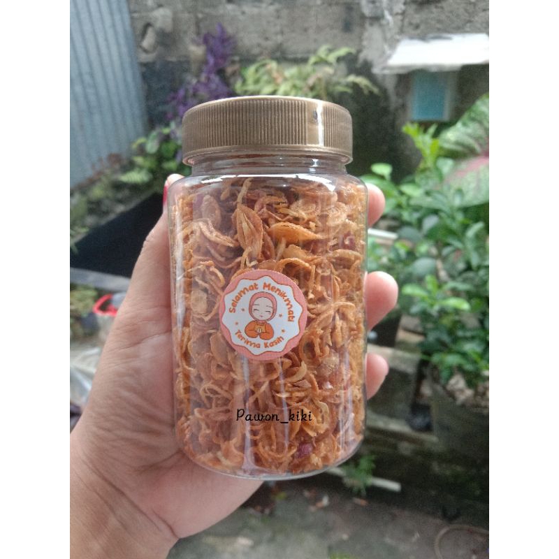 

bawang goreng kriuk 100% asli tanpa campuran kemasan toples