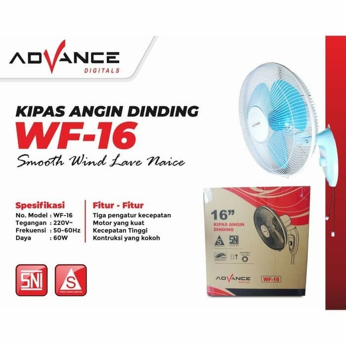 Advance Kipas Angin WF 16 | Kipas Angin Dinding 16 inch
