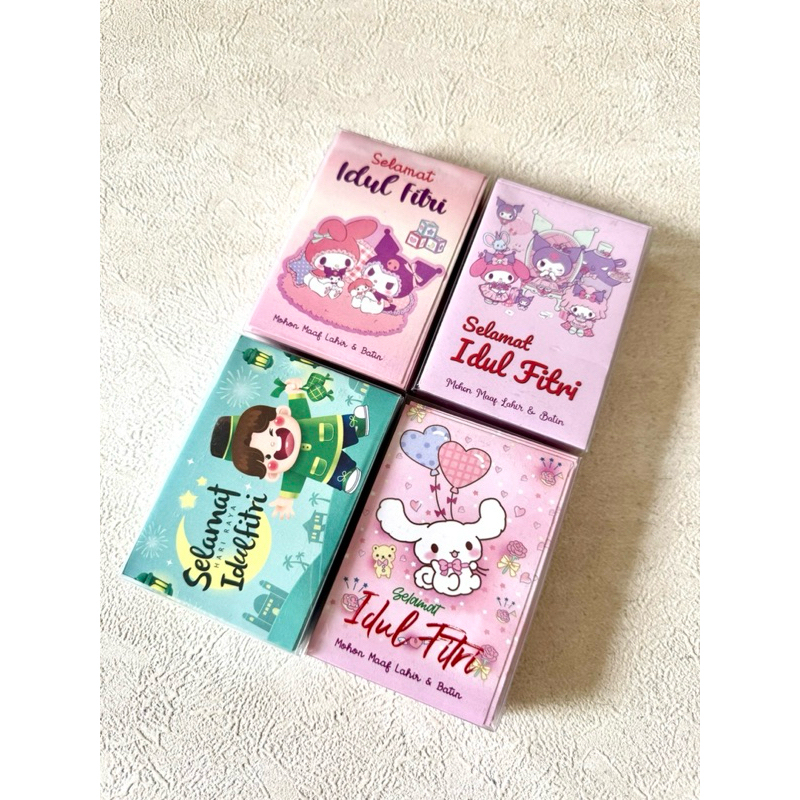 

Amplop Lebaran Idul Fitri Karakter Lucu Murah Sanrio Kuromi Cinnamoroll model pendek mika box
