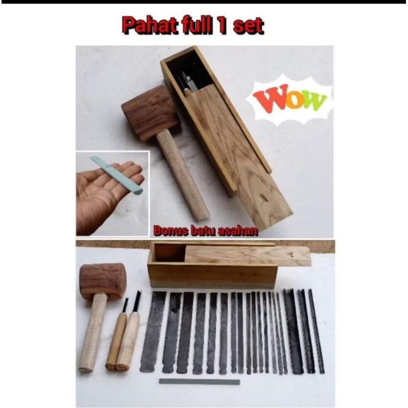 PAHAT KAYU ASLI JEPARA FULL SET BAJA BERKUALITAS BONUS ASAHAN