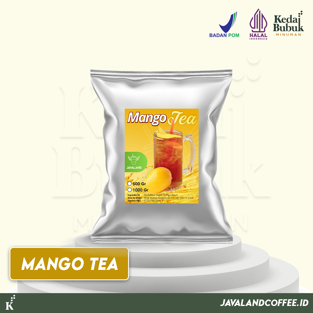 

Javaland Bubuk Minuman Rasa Mango Tea / Teh Mangga 1Kg - Plain | Es Teh | Bubble Powder Drink