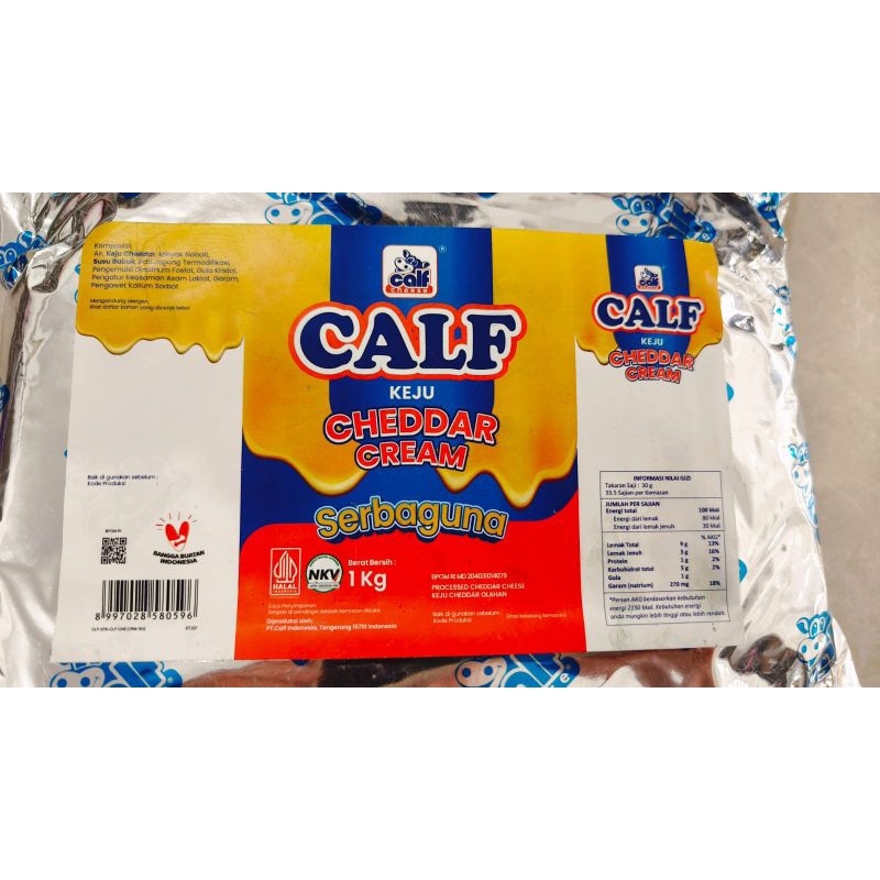 

Calf Keju cheddar cream 1kg