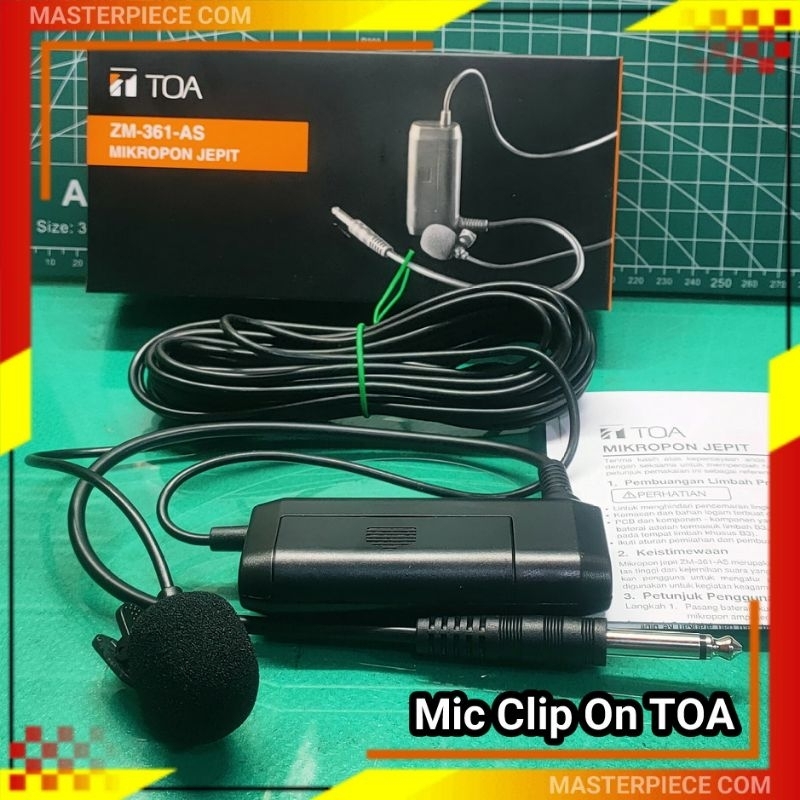 TOA ZM 361 Mic Clip - On Mic / Mikrofon Jepit / Mikrofon Kancing / ZM 361 / ZM361 / ZM-361 / Mikrofo