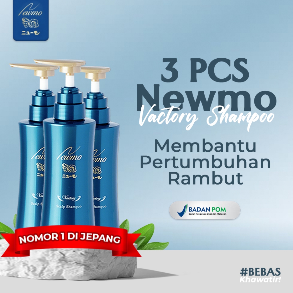 [PAKET 3 PCS] NEWMO Vactory Scalp Shampoo Membantu Pertumbuhan Rambut