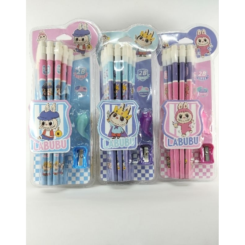 

Pensil Set 2b Karakter labubu /dinosaurus /capy bara (isi 12 pensil)
