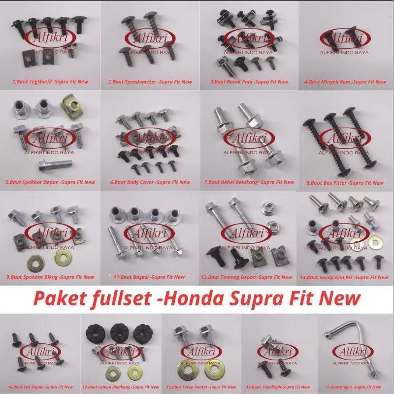 Baut Supra Fit New Full Set / Baud Honda Supra Fit New Full Body Baut Supra Fit New Full Set / Baud 
