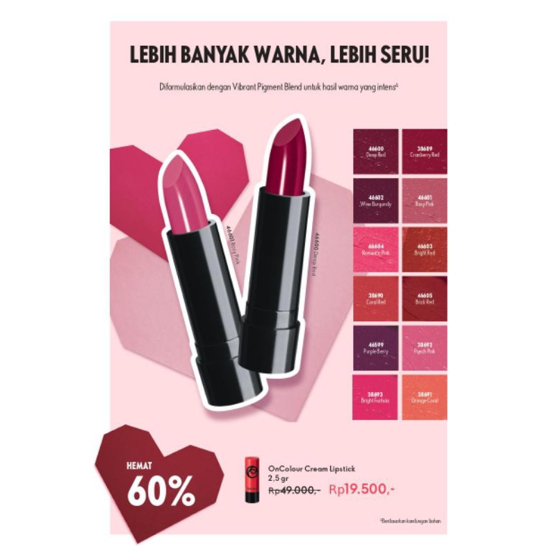 ORIFLAME MATTE LIPSTIK on colour