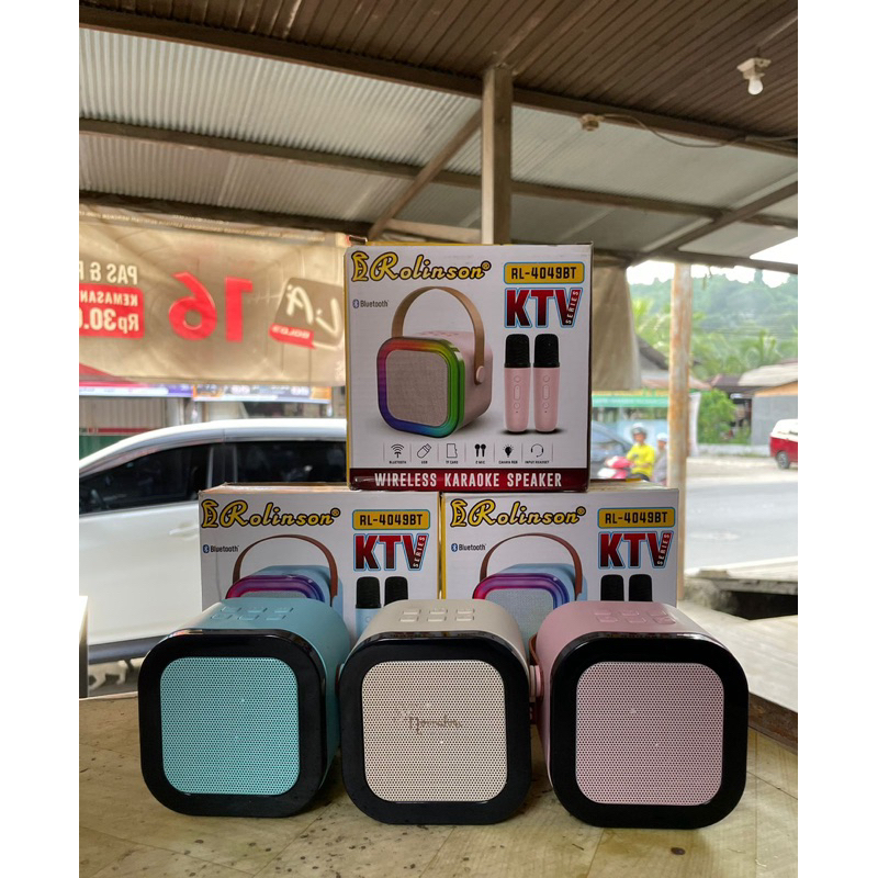 Speakers Bluetooth Mini WIRELESS KARAOKE 2 Mic