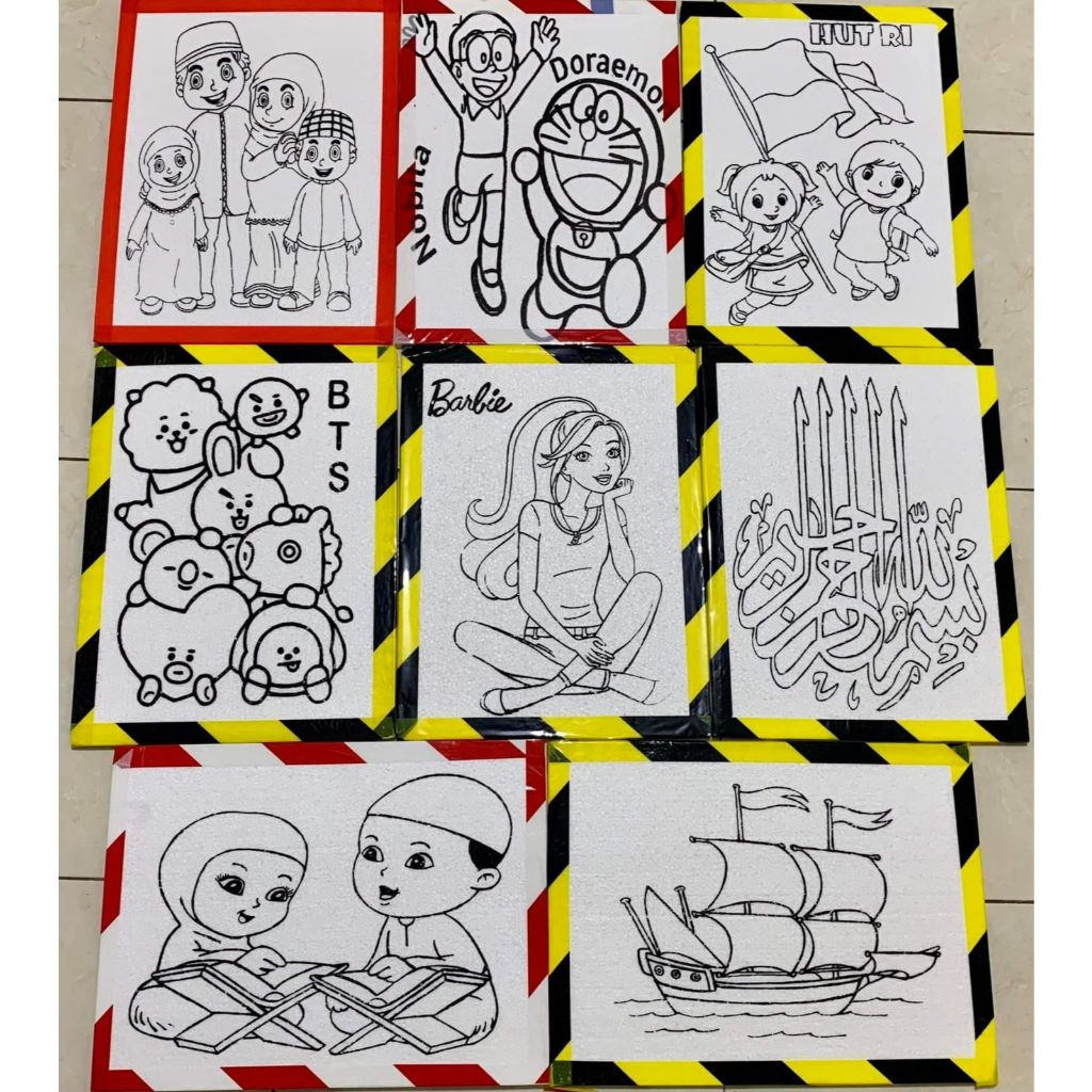 

HLM - [LUAR SUMATERA] (1pcs) [Lis Lakban] Styrofoam Lukis Uk 30x40x1 cm / Sterofoam Lukis Anak Lis Lakban
