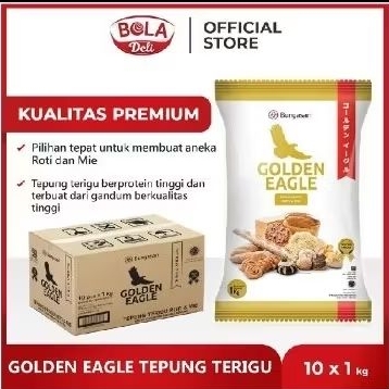 

Tepung terigu Golden Eagle 1 karton 10 x 1 kg