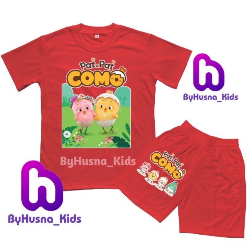 SETELAN COMO BAJU ANAK KAOS ANAK PAT A PAT COMO KARTUN YUTUB ATASAN ANAK BAYI BALITA BATITA TK SD PA
