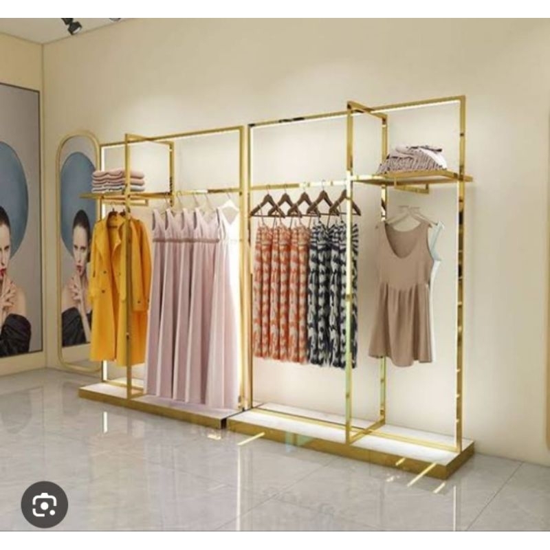 Rak Display Baju - Rak Gantungan Baju - Rak Besi Display