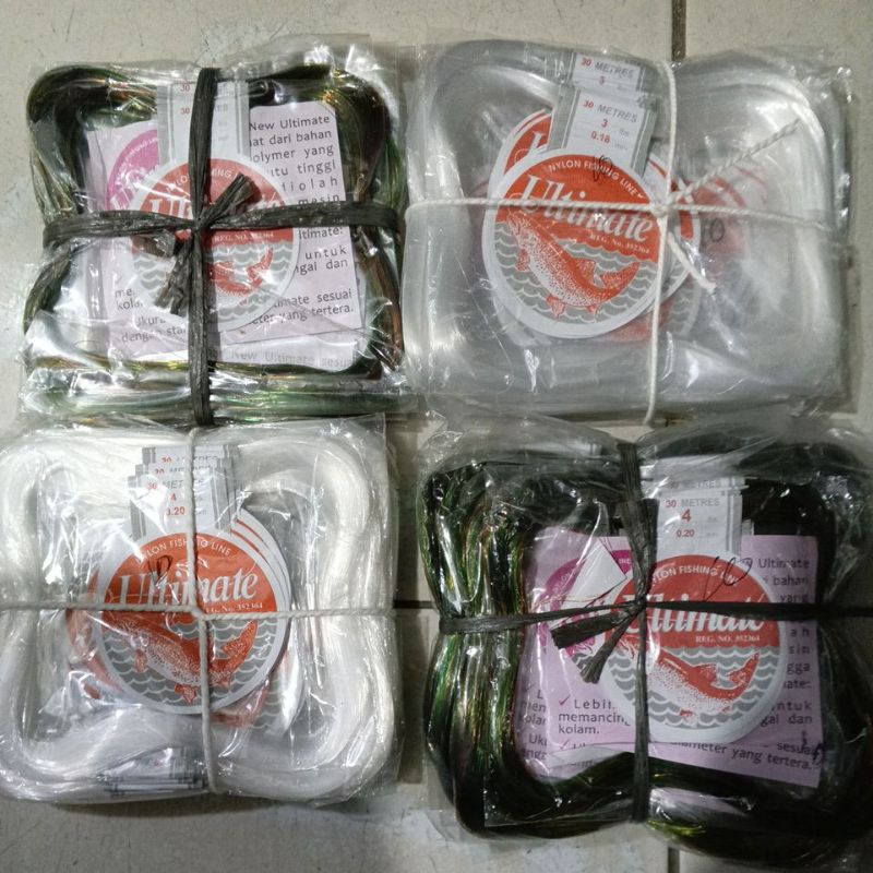 1 Bgks (10 ikat) Senar benang pancing Ultimate mambo & putih