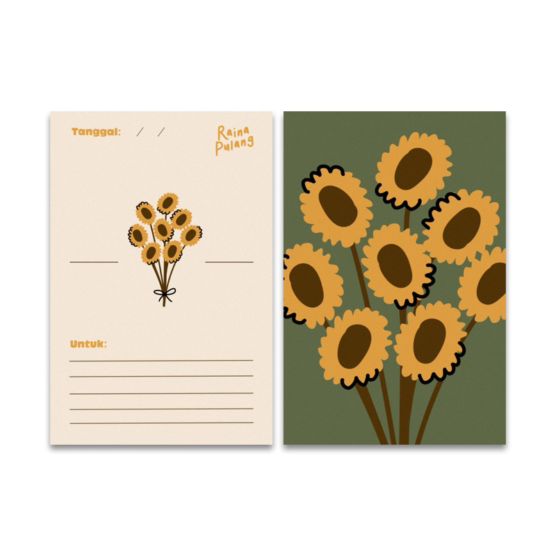 

Post Card - Bunga Matahari | Raina Pulang