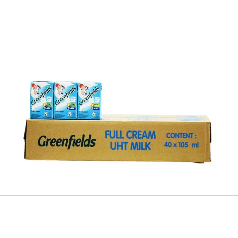 

Susu UHT Greenfields Full Cream 40 x 105 ml (1 dus)
