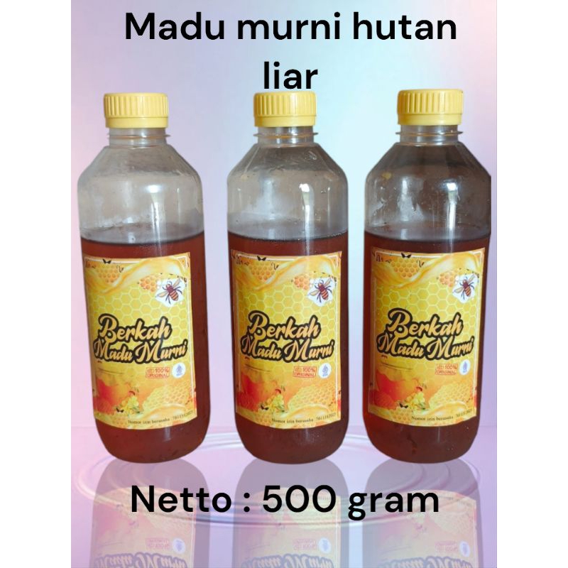 

Madu murni lebah hutan liar kemasan 500 gram