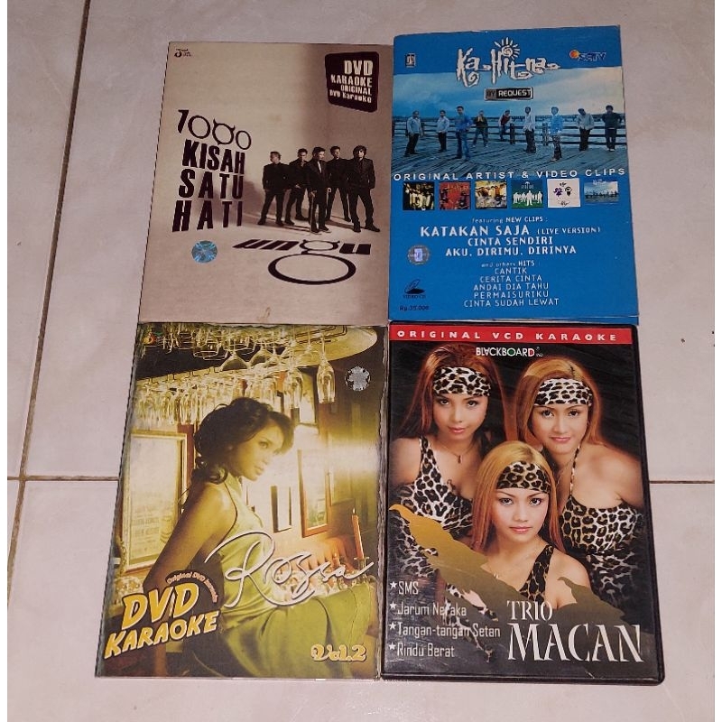 vcd dan dvd Indonesia UNGU-1000 Kisah Satu Hati / KAHITNA-By Request / ROSSA-Vol. 2 / TRIO MACAN