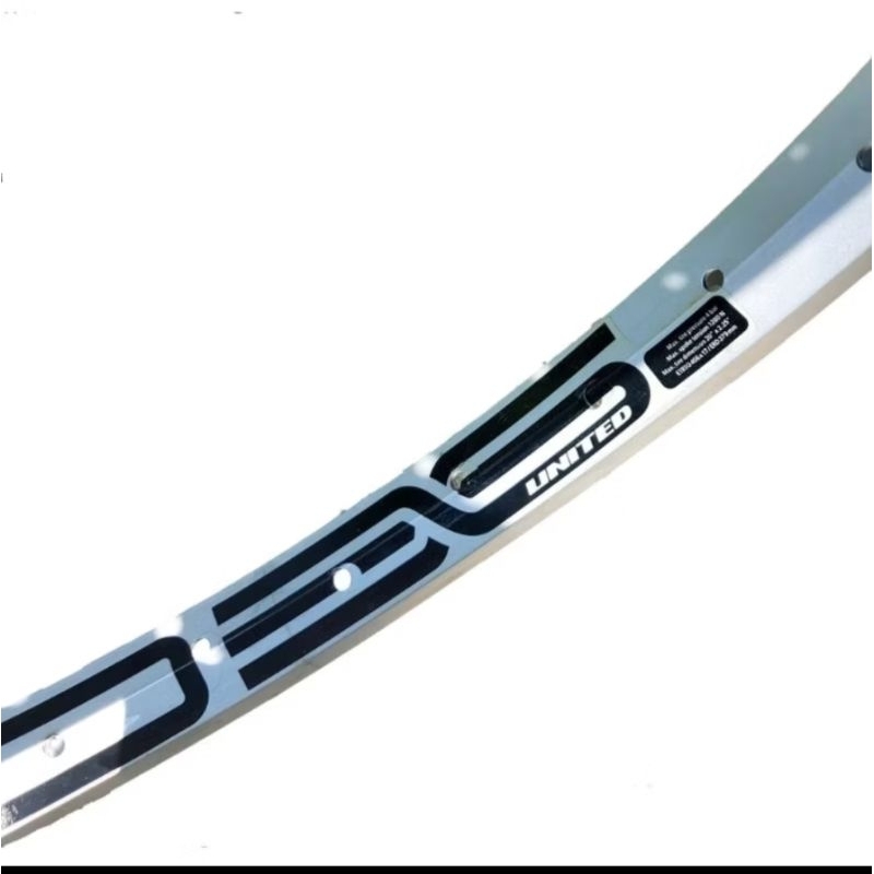 Velg United Edge 20 Silver/Hitam 36 Hole