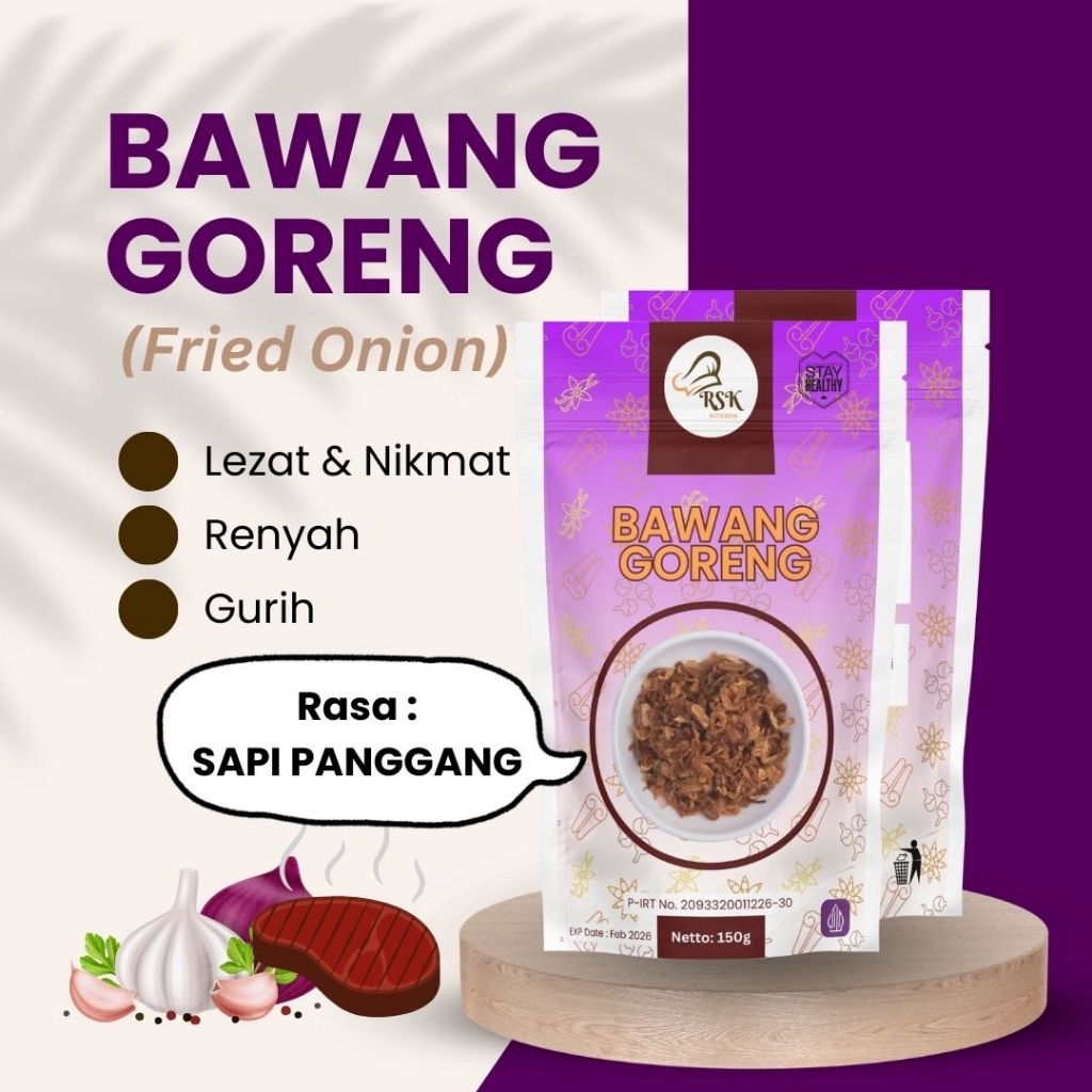 

RSK Kitchen Bawang Goreng Varian Rasa Sapi Panggang RSK005