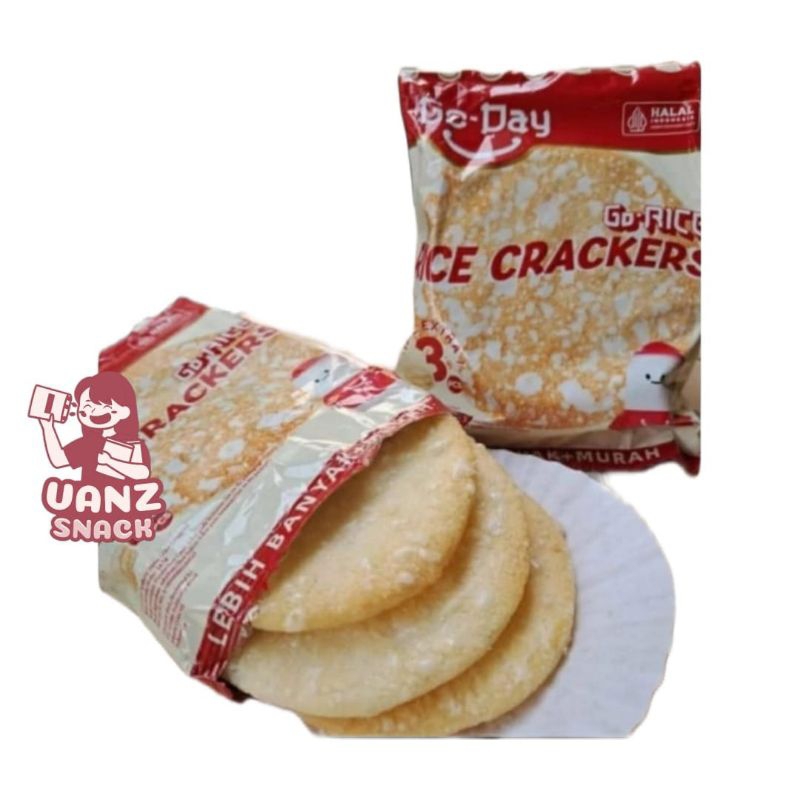 

Biscuit Beras Rice Crackers Go Rice Renceng netto 10 pcs X 16,5 gram