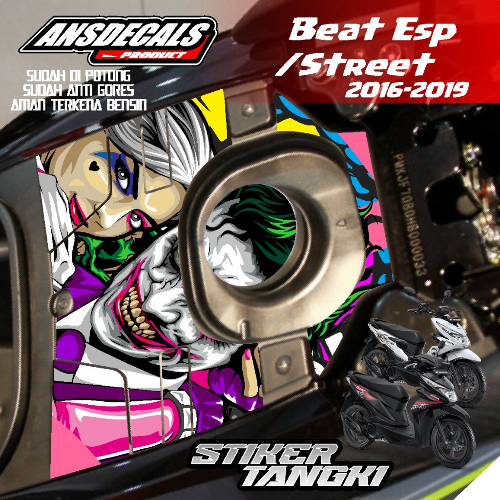 Sticker Tangki Bensin BEAT ESP Stiker Tangki BEAT STREET Anti Luntur Stiker Pelindung