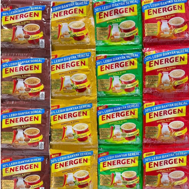 

Energen Sereal & Susu Bersinergi Kenyang Lebih Lama 1 Renteng Isi 10