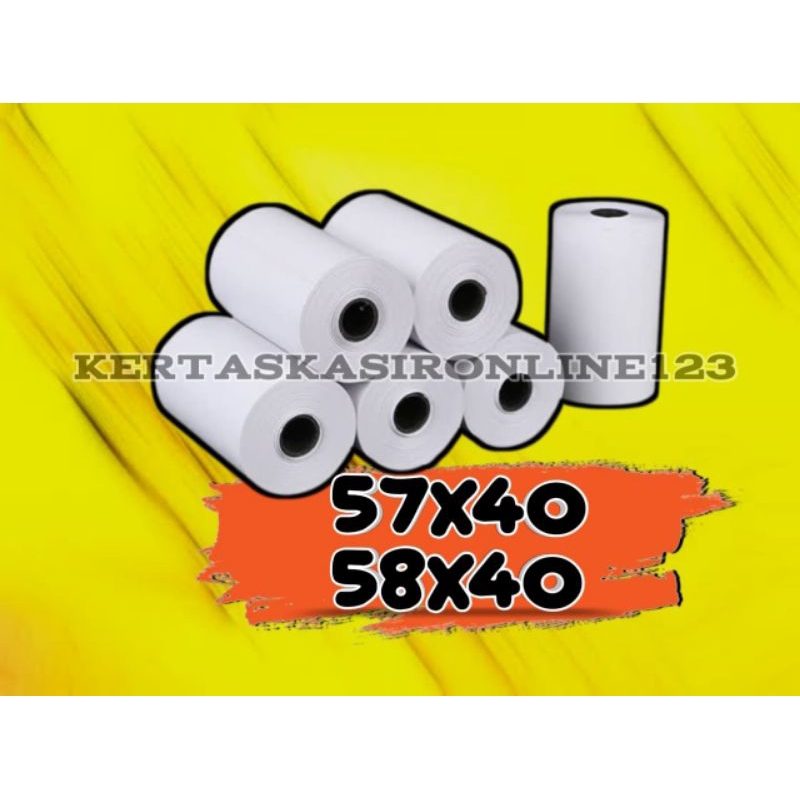 

Kertas Thermal Struk Edc 57x40mm Paket 10 Roll