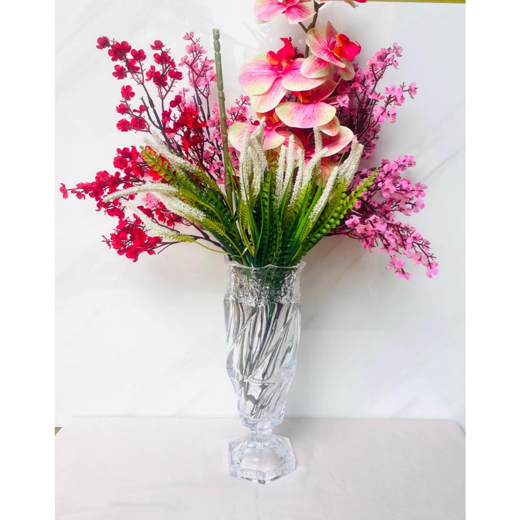 Vas Kaca Bening Tinggi Besar-Vas Wedding Decoration-Vas Bunga Besar-Vas Kaca Tabung- Vas Kaca Krysta