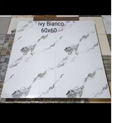 granit lantai putih corak 60×60