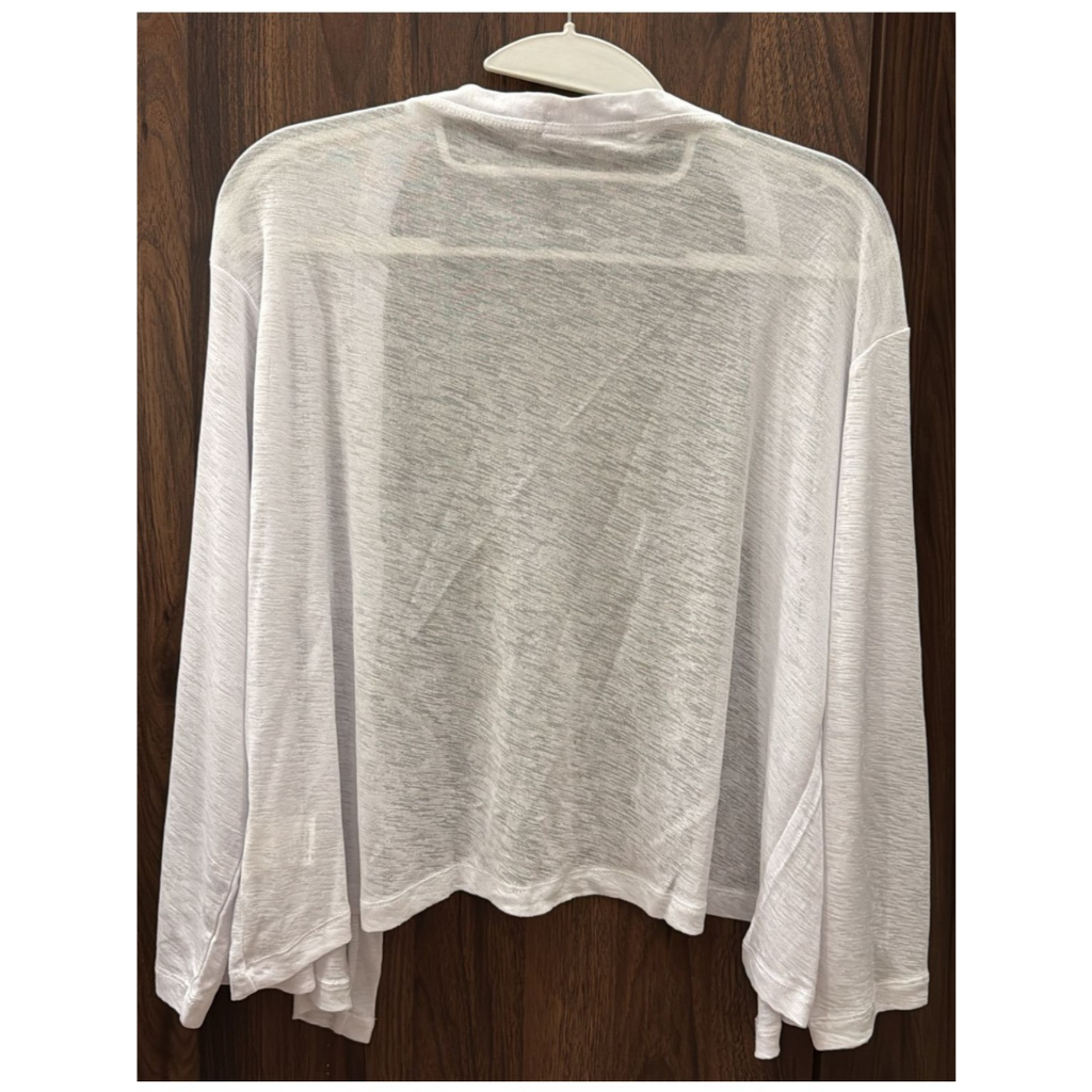 PRELOVED CARDIGAN WHITE BASIC OUTER PANTAI CARDIGAN LENGAN PANJANG PUTIH POLOS