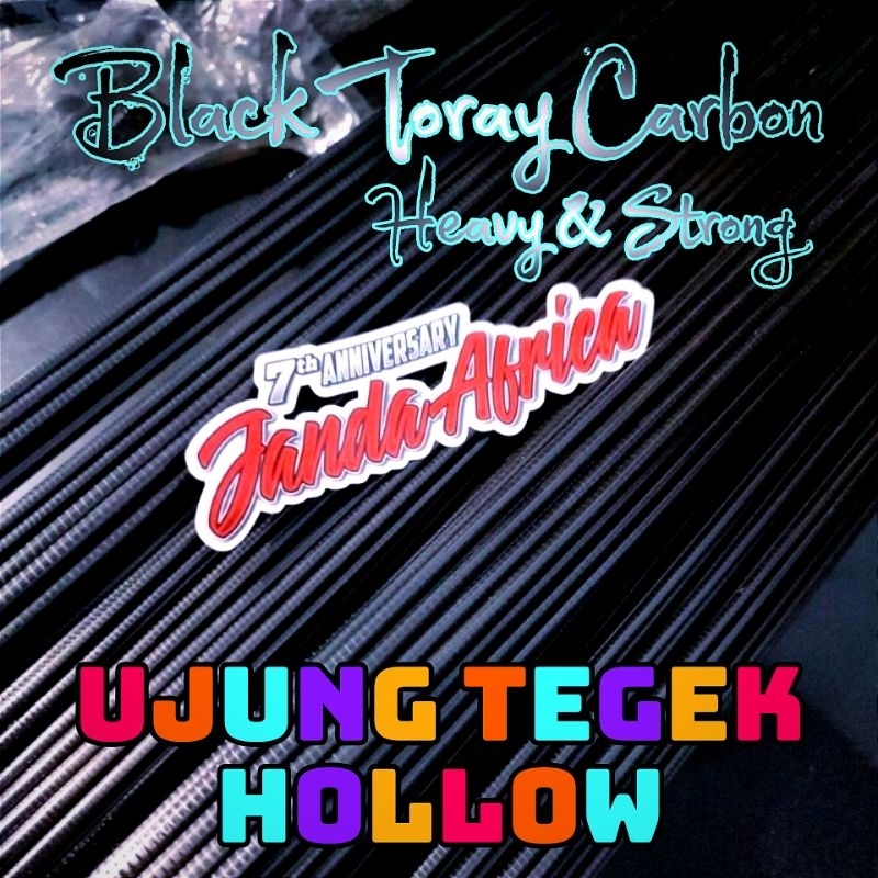 Ujung Tegek Hollow HARD Black Toray Carbon