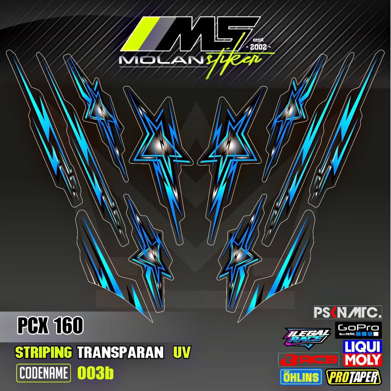 Decal Sticker Striping Variasi Transparan Uv Sepeda Motor Listrik Uwinfly T3 Pro T3s Pro T5 Pro T85 