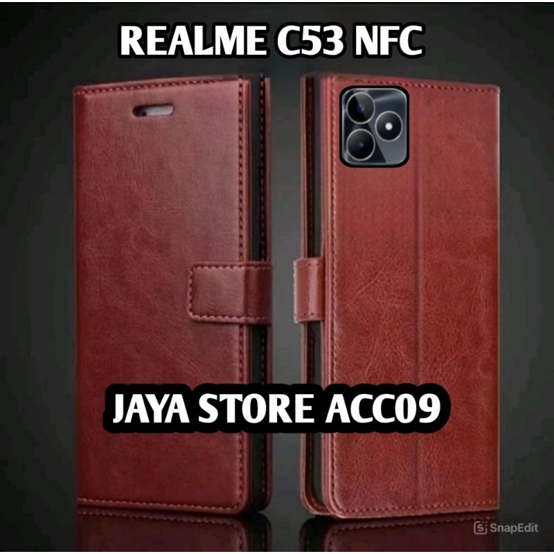 CASING REALME C53 NFC/ REALME C55. FLIP COVER SARUNG CASE DOMPET