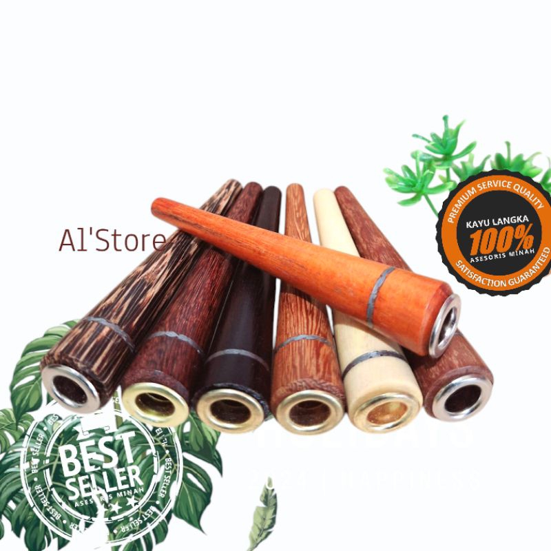 Promo once pipa cangklong padut dari kayu langka motif cincin 8cm