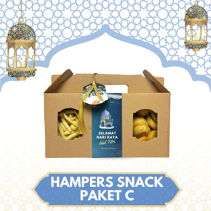 

hampers snack lebaran paket D bebas pilih snack isi 3 toples