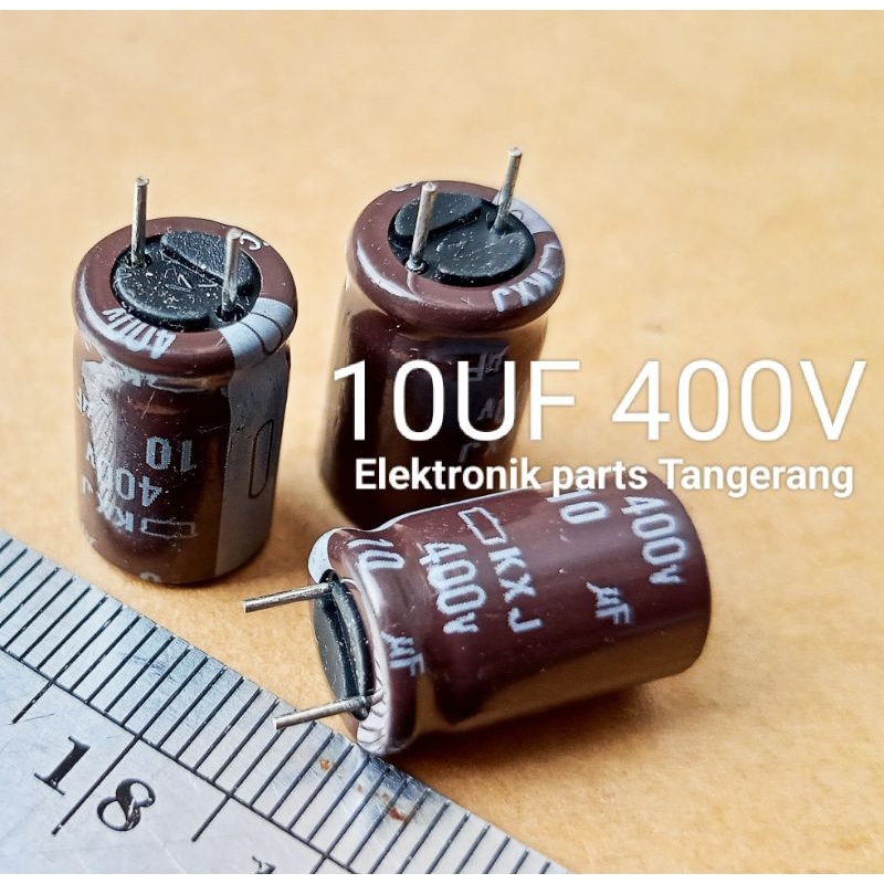 (1 Buah) KAPASITOR ELCO 10UF 400V CAPACITOR ELCO 10UF 400V ELCO 400V 10UF KAPASITOR 10UF 400V