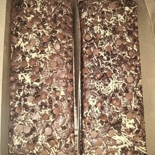 

fudgy brownies double coklat keju