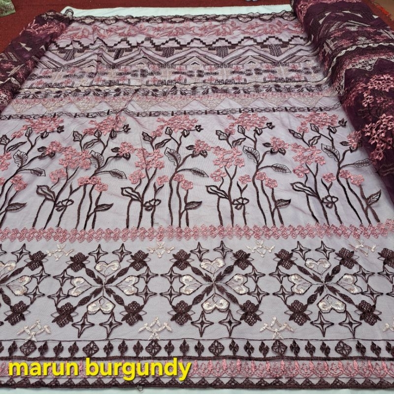 (COD)  bakal kebaya tulle ednic guarden mewah/tille brokat kebaya wanita/ buat dress, gaun, gamis, b