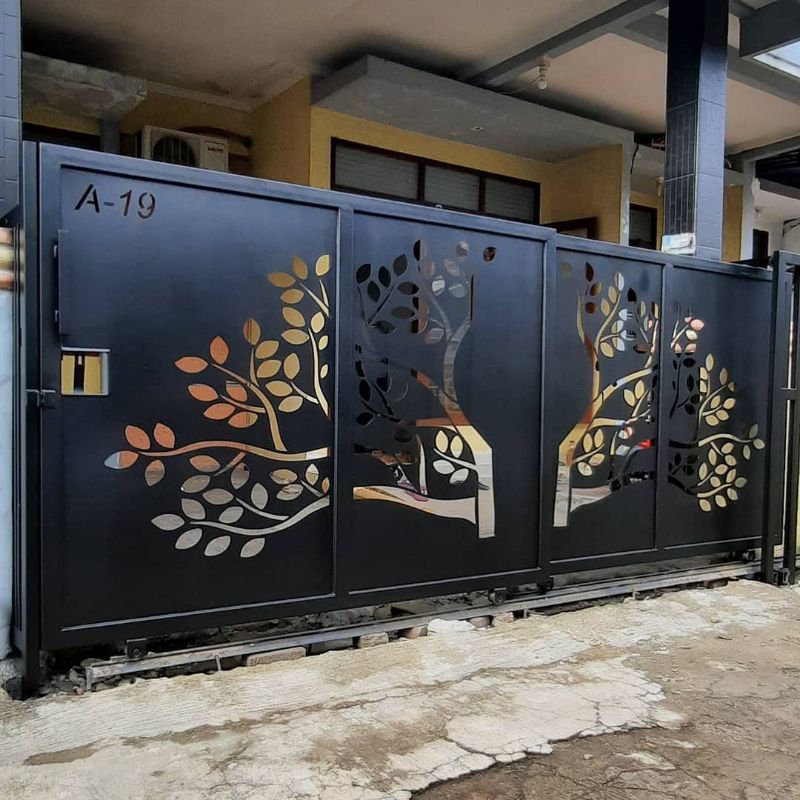 Pagar cutting minimalis sleding