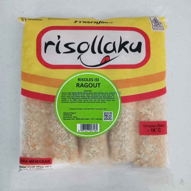 

Risollaku Risoles Isi Ragout Isi 10 Pcs 500gr Risoles Frozen